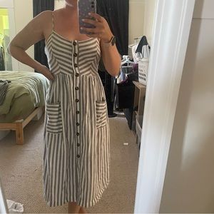 Striped midi dress